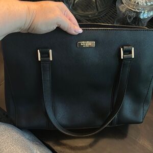 Kate Spade Black Leather Tote Bag